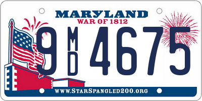 MD license plate 9MD4675