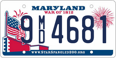 MD license plate 9MD4681