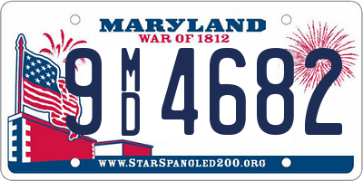 MD license plate 9MD4682