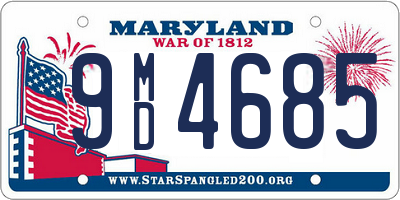 MD license plate 9MD4685