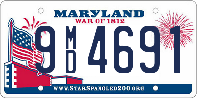 MD license plate 9MD4691