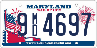 MD license plate 9MD4697