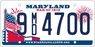 MD license plate 9MD4700