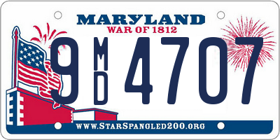 MD license plate 9MD4707