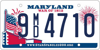 MD license plate 9MD4710