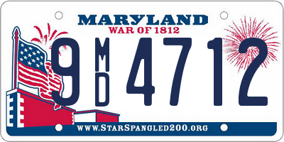 MD license plate 9MD4712