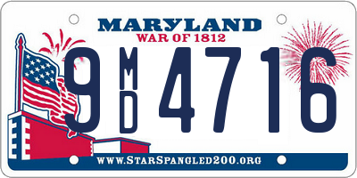 MD license plate 9MD4716