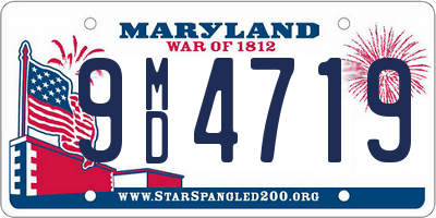 MD license plate 9MD4719