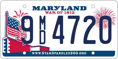 MD license plate 9MD4720