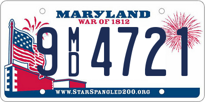 MD license plate 9MD4721
