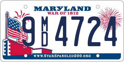 MD license plate 9MD4724