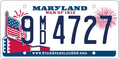 MD license plate 9MD4727