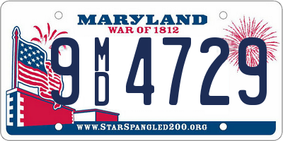 MD license plate 9MD4729