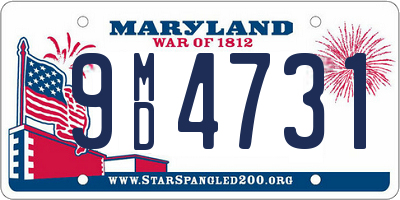 MD license plate 9MD4731