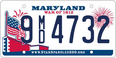 MD license plate 9MD4732