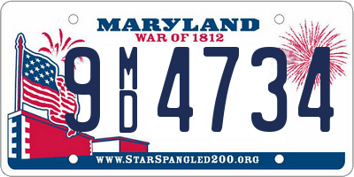 MD license plate 9MD4734