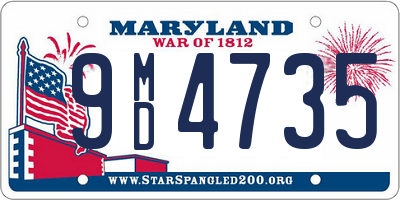 MD license plate 9MD4735