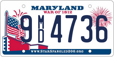 MD license plate 9MD4736