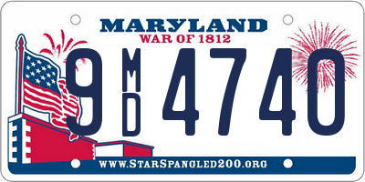 MD license plate 9MD4740