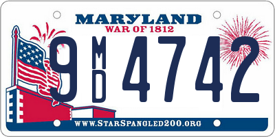 MD license plate 9MD4742