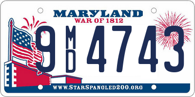 MD license plate 9MD4743