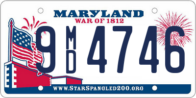 MD license plate 9MD4746