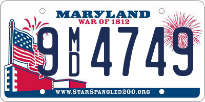 MD license plate 9MD4749