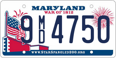 MD license plate 9MD4750