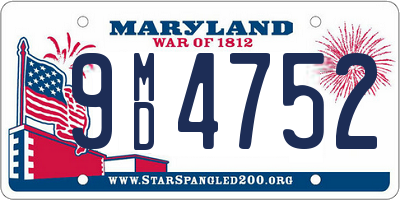 MD license plate 9MD4752