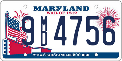 MD license plate 9MD4756