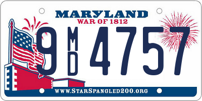 MD license plate 9MD4757