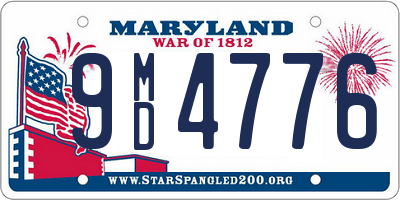 MD license plate 9MD4776