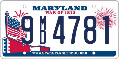 MD license plate 9MD4781