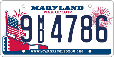 MD license plate 9MD4786