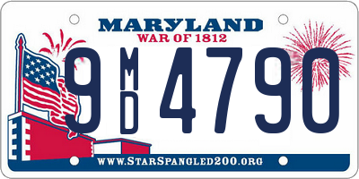 MD license plate 9MD4790