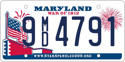 MD license plate 9MD4791