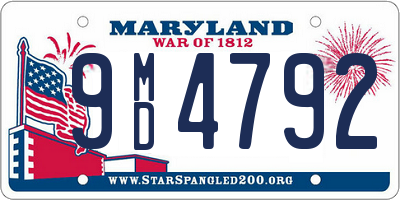 MD license plate 9MD4792