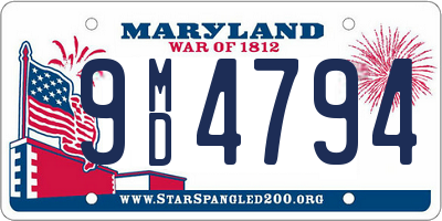 MD license plate 9MD4794