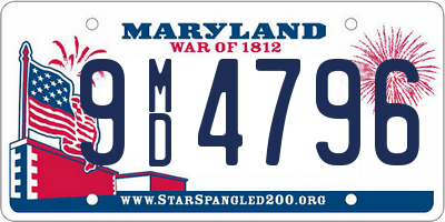 MD license plate 9MD4796
