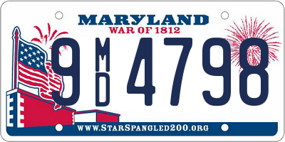 MD license plate 9MD4798