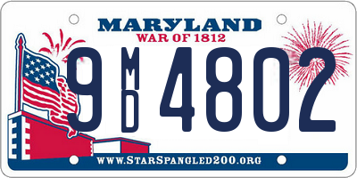 MD license plate 9MD4802