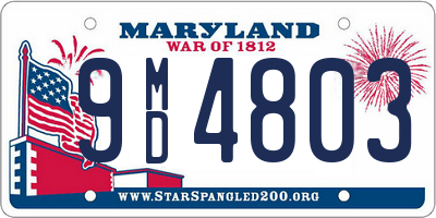 MD license plate 9MD4803