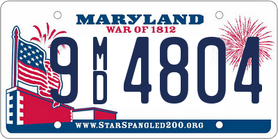 MD license plate 9MD4804