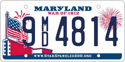MD license plate 9MD4814