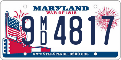 MD license plate 9MD4817