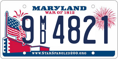 MD license plate 9MD4821