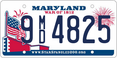 MD license plate 9MD4825