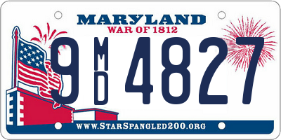 MD license plate 9MD4827