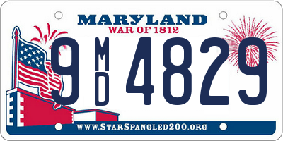 MD license plate 9MD4829