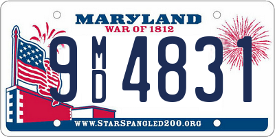 MD license plate 9MD4831